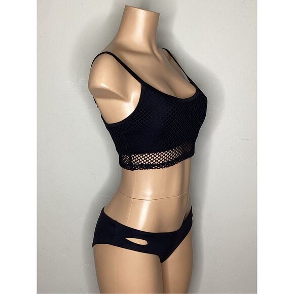 New. Robin Piccone black net bikini. Small . Retails $214 - Picture 3 of 7